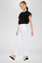 Load image into Gallery viewer, YOUTH HIGH RISE WHITE KICK FLARE JEAN
