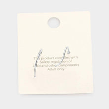Load image into Gallery viewer, Cz Snake Drop Sterling Silver Post Earrings
