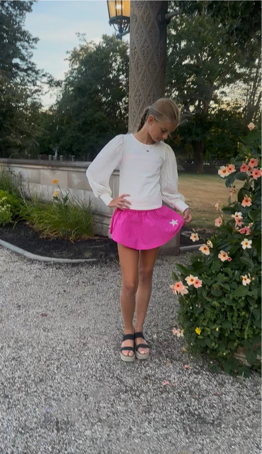 Gathered Layer Mini Skort