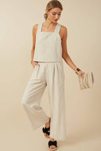 Load image into Gallery viewer, Womens Textured Linen Look Cross Over Tank
