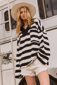 Striped Oversized Sweatshirt