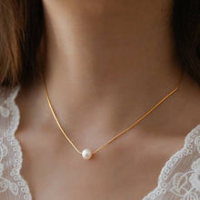 Load image into Gallery viewer, 18K STAINLESS STEEL TARNISH FREE PEARL NECKLACE | 40NK9649
