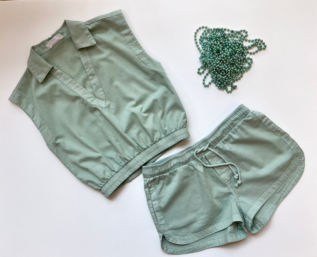 Sleeveless Linen Set