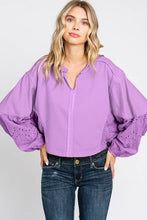 Load image into Gallery viewer, Washed  Batwing Sleeve Oversized Top
