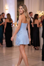 Load image into Gallery viewer, Floral Appliqué Embellished Tube Mini Dress
