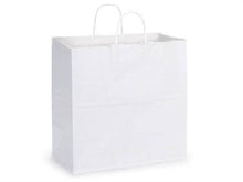 Load image into Gallery viewer, White Kraft Paper Shopping Bags

