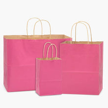 Load image into Gallery viewer, Recycled Kraft Color Paper Retail Shopping Bags
