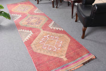 Load image into Gallery viewer, Red Kilim Rug, 2.9x11.1 Ft Geometric Woven Rug
