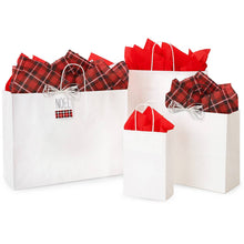 Load image into Gallery viewer, White Kraft Paper Shopping Bags
