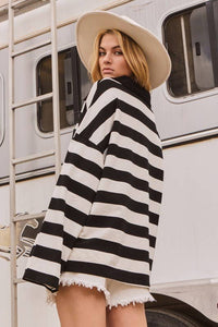 Striped Oversized Sweatshirt