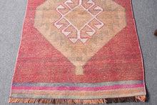 Load image into Gallery viewer, Red Kilim Rug, 2.9x11.1 Ft Geometric Woven Rug

