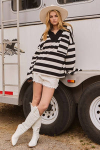 Striped Oversized Sweatshirt