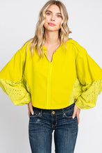 Load image into Gallery viewer, Washed  Batwing Sleeve Oversized Top
