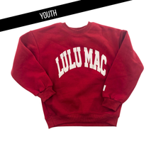 Load image into Gallery viewer, Girls LuluMac Crimson White Puff Sweatshirt
