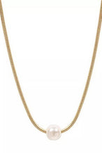Load image into Gallery viewer, 18K STAINLESS STEEL TARNISH FREE PEARL NECKLACE | 40NK9649
