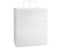 Load image into Gallery viewer, White Kraft Paper Shopping Bags
