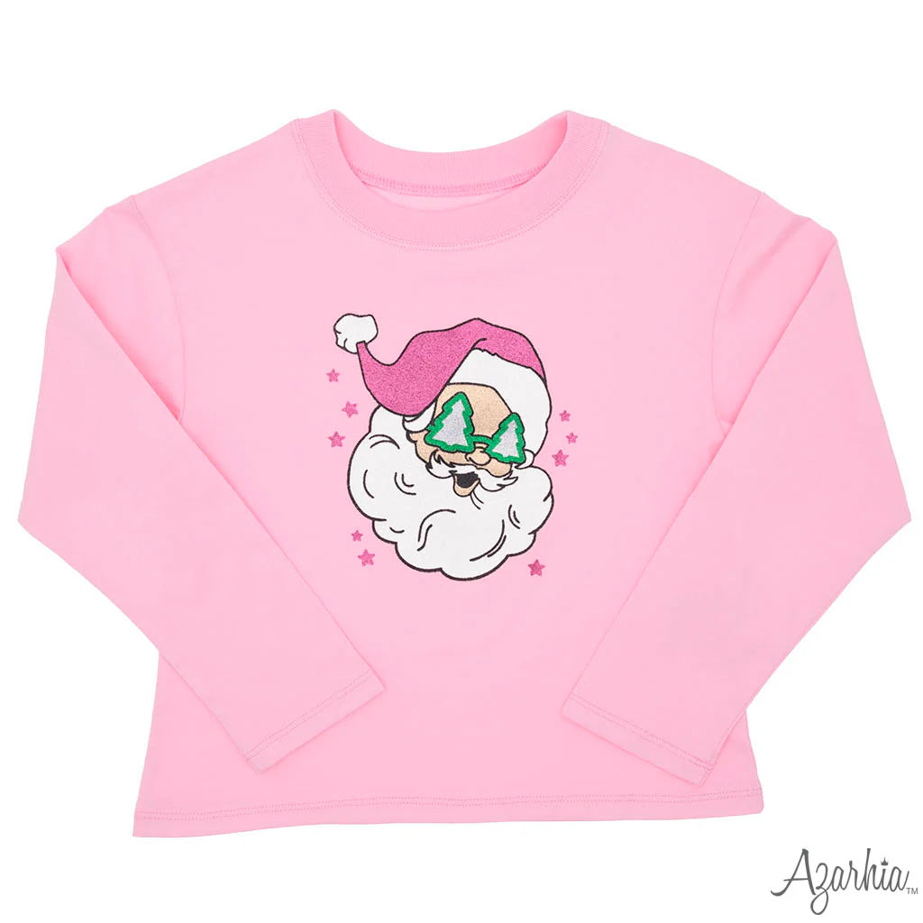 Glitter Santa L/S Tee