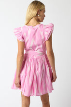 Load image into Gallery viewer, Pink Cream Front Tie Dress
