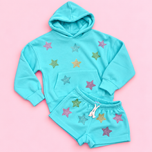 Load image into Gallery viewer, Girls Sparkling Star Sweat Set
