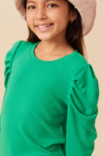 Load image into Gallery viewer, Pleated Puff Long Slv Top
