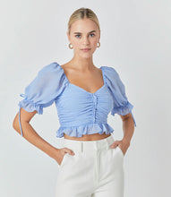 Load image into Gallery viewer, Chiffon Griddle Gathered Top JR

