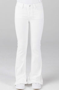 White Denim Bootcut Jeans