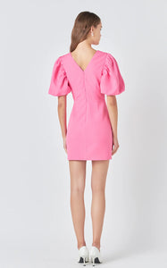 Puff Sleeve Mini Dress Jr.