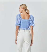 Load image into Gallery viewer, Chiffon Griddle Gathered Top JR
