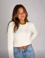Load image into Gallery viewer, White Braid Sweater
