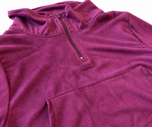 Load image into Gallery viewer, Maroon Suede Feel Quarter Zip Top
