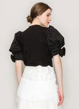 Load image into Gallery viewer, Applique Short Puff Sleeve Top
