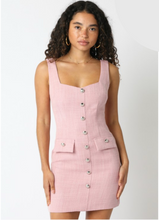 Load image into Gallery viewer, Pink Tweed Slvless
