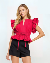Load image into Gallery viewer, Flutter Slv Poplin Top
