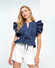 Load image into Gallery viewer, Flutter Slv Poplin Top
