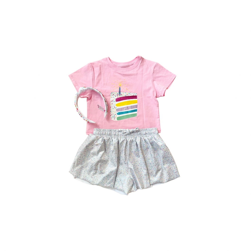 Glitter Birthday Cake Tee