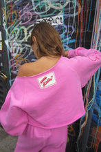 Load image into Gallery viewer, Pink Shane Off Shoulder Sweatshirt JR
