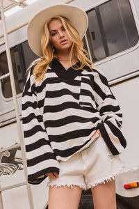 Striped Oversized Sweatshirt