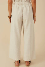 Load image into Gallery viewer, Womens Textured Linen Look Pleated Wide Leg Slacks
