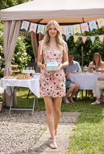 Load image into Gallery viewer, 3D Floral Crochet Lace Mini Dress With Tie-Strap
