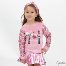 Load image into Gallery viewer, Nutcracker Sequin Pink Velvet Sweatshirt
