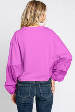 Load image into Gallery viewer, Washed  Batwing Sleeve Oversized Top
