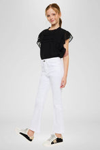 Load image into Gallery viewer, YOUTH HIGH RISE WHITE KICK FLARE JEAN
