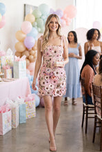 Load image into Gallery viewer, 3D Floral Crochet Lace Mini Dress With Tie-Strap
