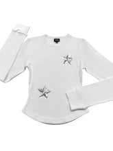 Load image into Gallery viewer, Star Ribbed L/S Tee
