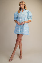 Load image into Gallery viewer, Sky Puff Sleeve Mini Dress
