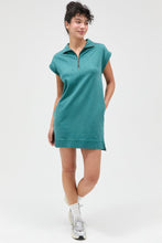 Load image into Gallery viewer, Half Zip Up Mock Neck Mini Dress
