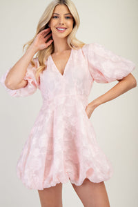 V-Neck Voluminous Dress